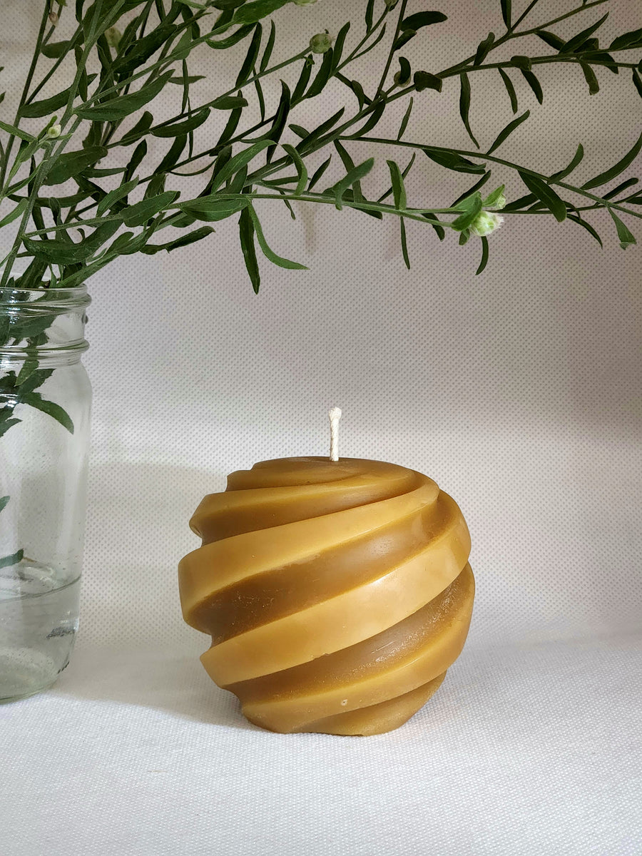 ★キャンドル　Beeswax RoundCandle ★ Beeswax Round Teardrop Pillar Candle – Candlestock