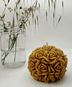 Large Rose Ball Candle