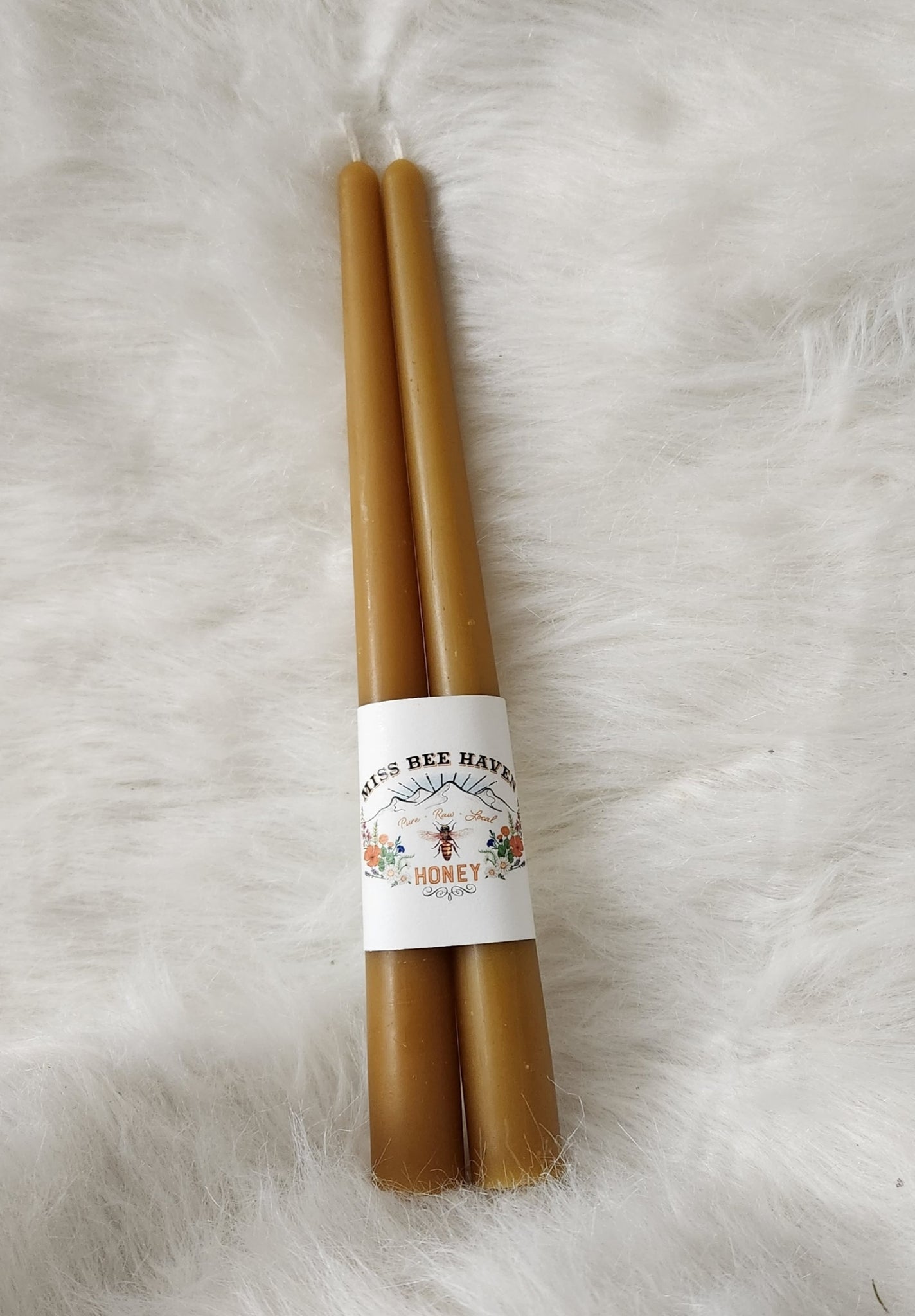 Beeswax 10" Tapered Candle